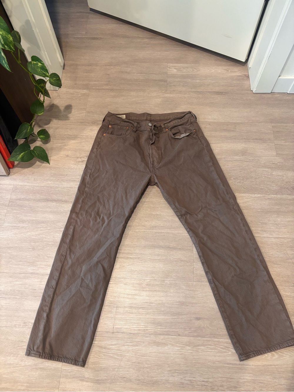 Levi's Premium 501 Brown Straight Jeans